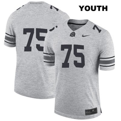 Youth NCAA Ohio State Buckeyes Thayer Munford #75 College Stitched No Name Authentic Nike Gray Football Jersey HV20I21OT